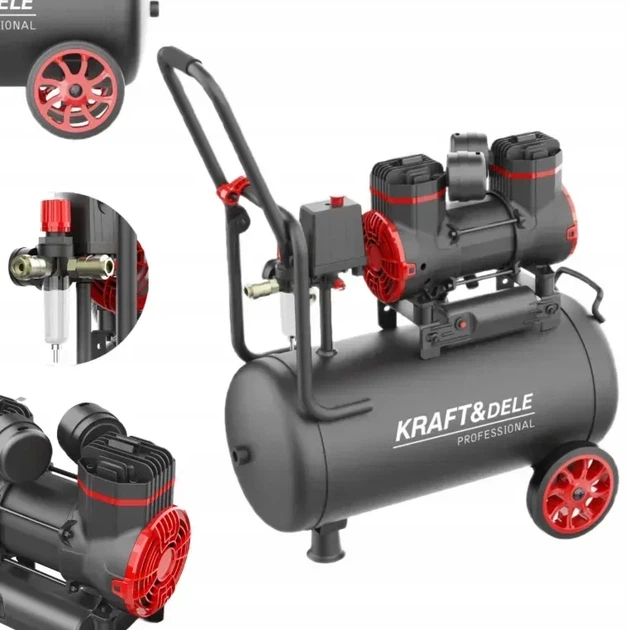 Компрессор бесмаслородный 24L Kraft&Dele KD1390 60х25,5х52,5 см - изображение 5