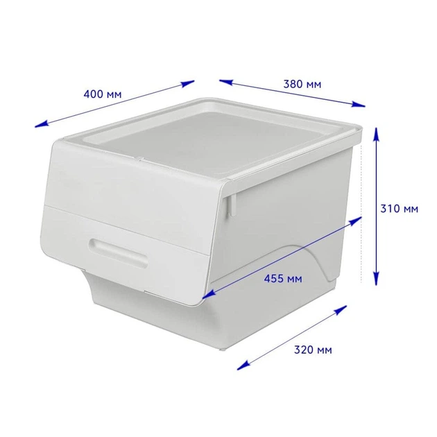 Контейнер для хранения Sticker Wall белый см х 45,5х38х31 см (SW-00002420) - Фото 3 Контейнер для хранения Sticker Wall белый см х 45,5х38х31 см (SW-00002420) - изображение 3