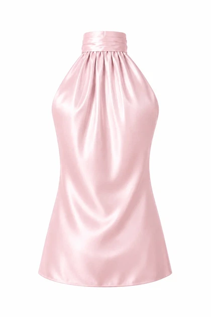 Сукня міні сатинова DR017 2605346592604 S/M Рожевий - Фото 2 Сукня міні сатинова DR017 2605346592604 S/M Рожевий - изображение 2