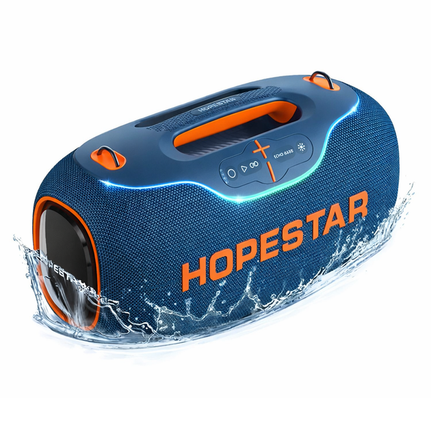 Портативная колонка HOPESTAR A80, 350W, TWS, USB, AUX, TF, BT5.3, IPX6, 30000mAh, 24h, Blue - Фото 2 Портативная колонка HOPESTAR A80, 350W, TWS, USB, AUX, TF, BT5.3, IPX6, 30000mAh, 24h, Blue - изображение 2