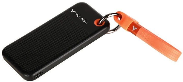 Dysk SSD Verbatim Pocket SSD 256GB USB-C 3.2 Gen 2 Type-C Black-Orange (23942324188) - Zdjęcie 3 Dysk SSD Verbatim Pocket SSD 256GB USB-C 3.2 Gen 2 Type-C Black-Orange (23942324188) - obraz 3