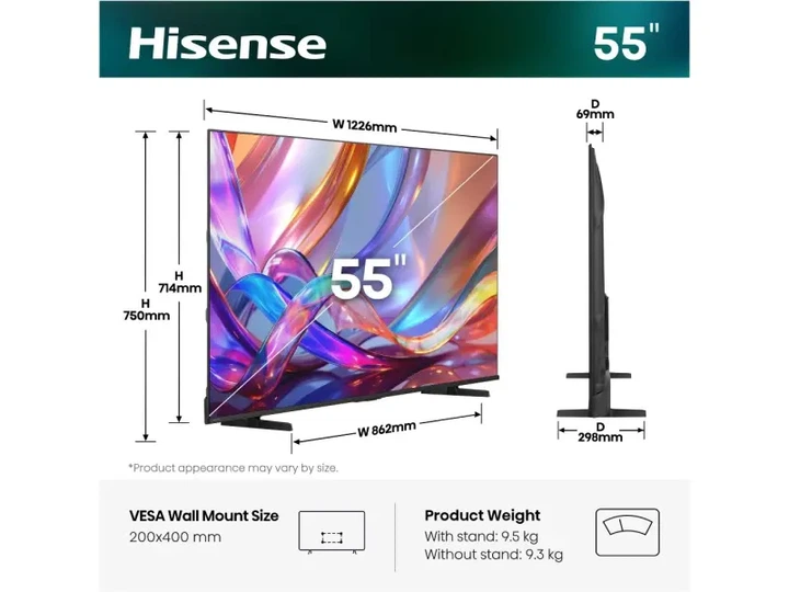 Телевізор Hisense 55E7S - изображение 2
