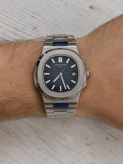 Наручные часы в стиле Patek Philippe Nautilus Blue Dial - изображение 7