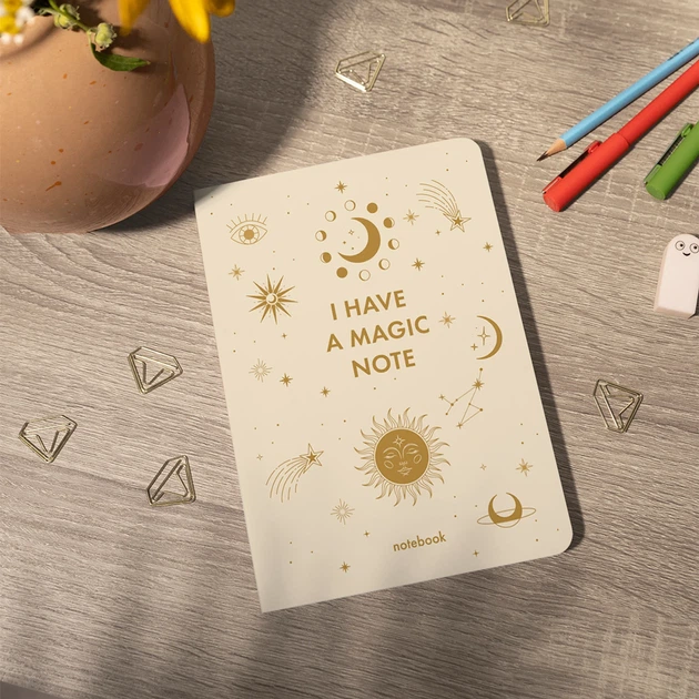 Блокнот ORNER "I HAVE A MAGIC NOTE" А5 144 аркуші у клітинку Бежевий - Фото 13 Блокнот ORNER "I HAVE A MAGIC NOTE" А5 144 аркуші у клітинку Бежевий - зображення 13
