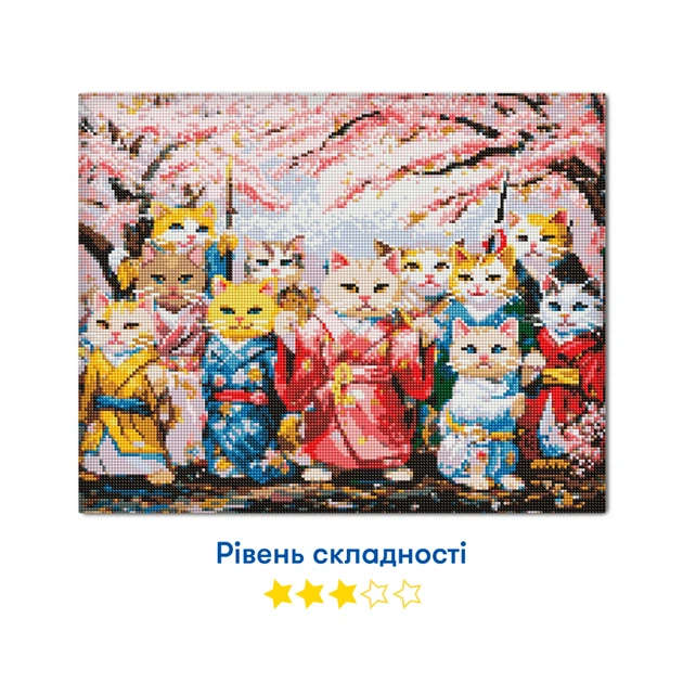 Алмазная мозаика «Котики в кимоно» - изображение 8