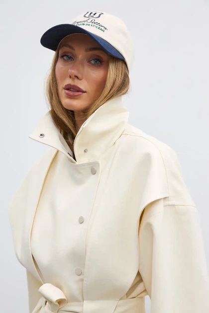 Тренч з високою горловиною OW003 2602050502110 L/XL Молочний - Фото 6 Тренч з високою горловиною OW003 2602050502110 L/XL Молочний - зображення 6