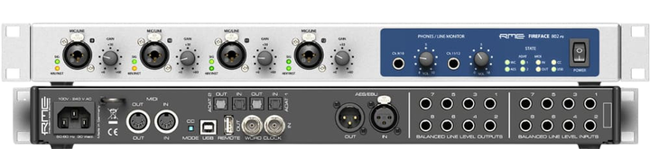 Аудіоінтерфейс RME Fireface 802 FS USB (4260123363468) - Фото 2 Аудіоінтерфейс RME Fireface 802 FS USB (4260123363468) - зображення 2