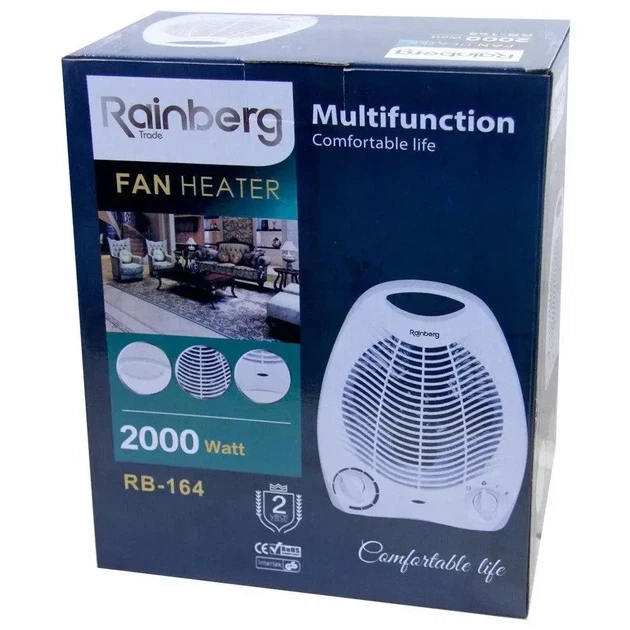 Обогреватель тепловентилятор инфракрасный кварцевый Rainberg RB-164 - изображение 4