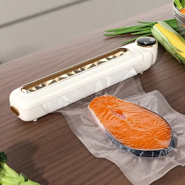 Кухонный вакуумный упаковщик пищевых продуктов с дисплеем Vacuum sealer LS-802 Белый Бытовой вакууматор домашний - изображение 3