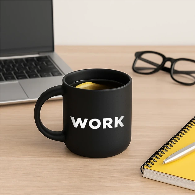 Чашка «Work» черная - изображение 13