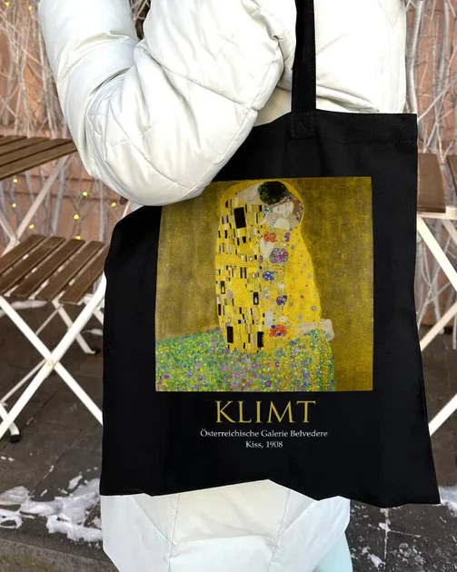 Екошопер Bookopt KLIMT - Поцілунок. Чорний (ВК4064) - изображение 10
