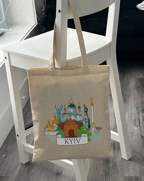 Екошопер BookOpt BK4070 Київські пейзажі, бежевий - изображение 7