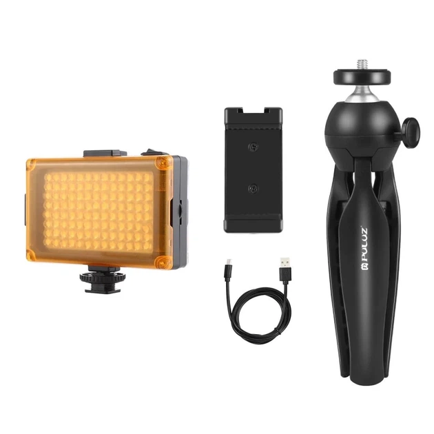 Набір для зйомки PULUZ PKT3131B зі штативом, лампою та кламрою (PKT3131B) - зображення 2