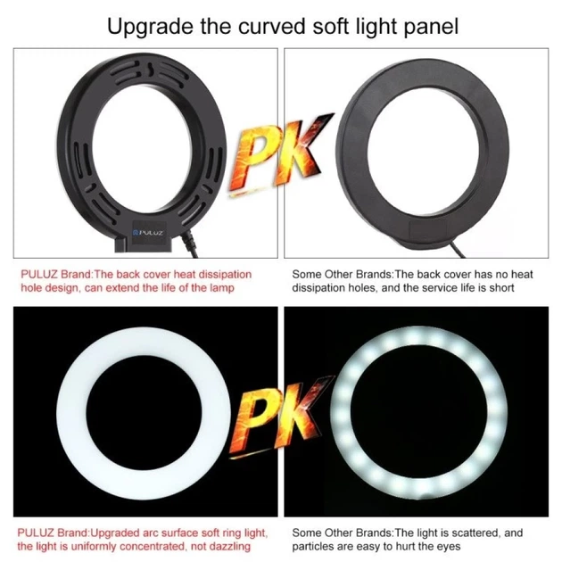 Кольцевая лампа Puluz PU391 LED 26cm (PU391) - изображение 7