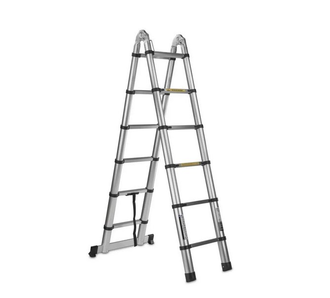 Лестница телескопическая StandHeiz DT160 1.6×1.6 (3.2 м) алюминиевые двусторонние до 180 кг - изображение 7