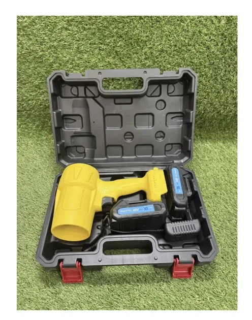 Воздуродувка аккумуляторная Krafftec бесщеточная 48V 6Ah 850W 45000 об/мин 220 м/с с 2 АКБ и кейсом желтая - изображение 5