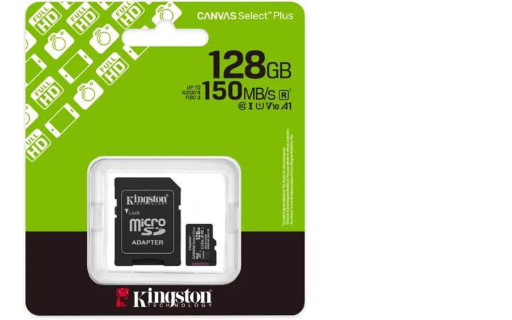 Карта памяти Kingston Canvas Select Plus Gen3 128Gb class 10 А1 (R-150MB/s) - изображение 2
