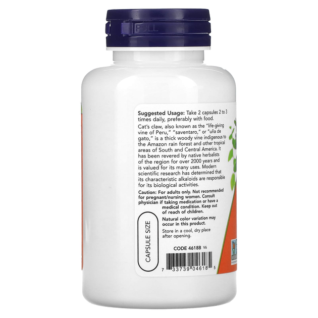 Кошачий коготь NOW Foods "Cat's Claw" 500 мг (100 капсул) - изображение 3