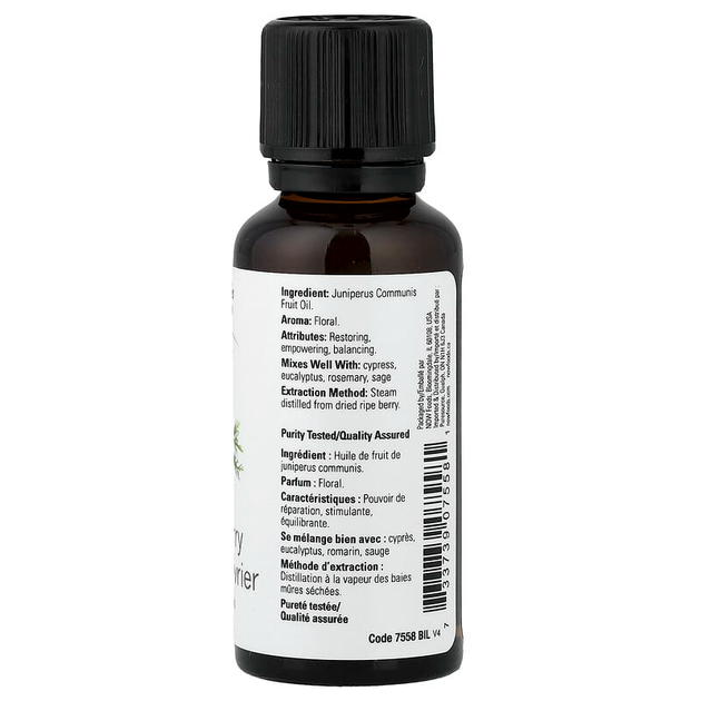 Эфирное масло можжевельника NOW Foods, Essential Oils "Juniper Berry" 100% чистое (30 мл) - изображение 2