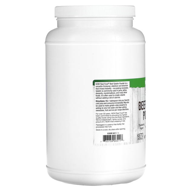 Гов'яжий желатин NOW Foods, Real Food "Beef Gelatin Powder" в порошку (1814 р) - зображення 3