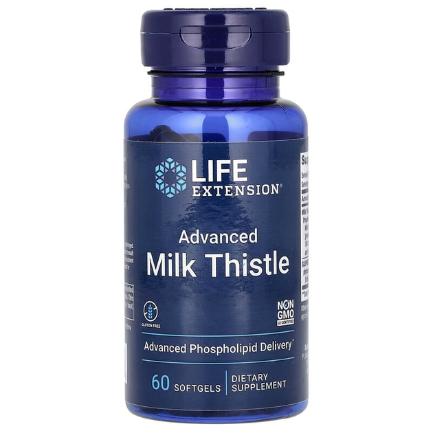 Розторопша (молочний чортополох) Life Extension "Advanced Milk Thistle" 920 мг (60 гельових капсул) - Фото 1 Розторопша (молочний чортополох) Life Extension "Advanced Milk Thistle" 920 мг (60 гельових капсул) - зображення 1