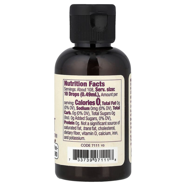 Жидкий подсластитель архат NOW Foods "Organic Vanilla Monk Fruit" сахарозаменитель со вкусом ванили (53 мл) - изображение 2