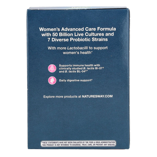 Пробиотический комплекс для женщин Nature's Way "Fortify Optima Probiotic Women's" смесь 7 штаммов, 50 млрд КОЕ (30 вегетарианских капсул) - изображение 3