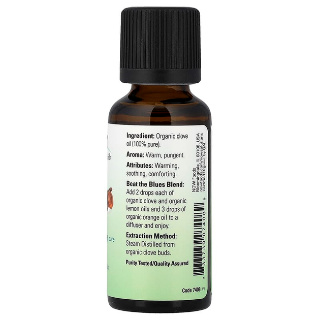 Органічне ефірне масло гвоздики NOW Foods Organic Essential Oils "Clove" (30 мл) - зображення 2