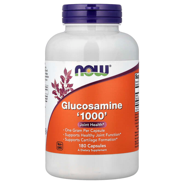 Глюкозамін NOW Foods "Glucosamine" 1000 мг (180 рослинних капсул) - Фото 1 Глюкозамін NOW Foods "Glucosamine" 1000 мг (180 рослинних капсул) - зображення 1