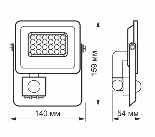 Прожектор LED, Videx, White, 10 Вт, 1000 Лм, з датчиком руху та освітленості (VL-F2e105W-S) - Фото 5 Прожектор LED, Videx, White, 10 Вт, 1000 Лм, з датчиком руху та освітленості (VL-F2e105W-S) - зображення 5