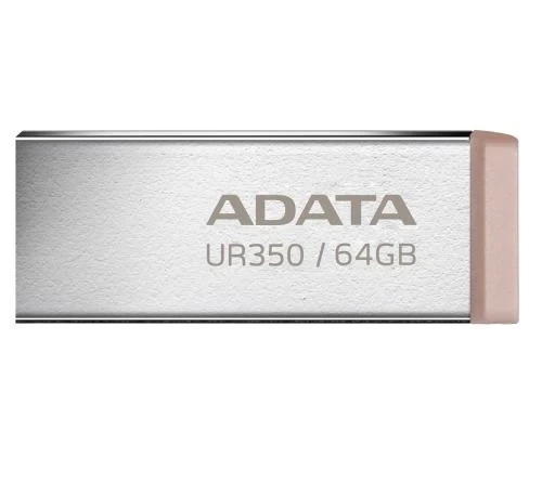 Флеш накопичувач USB 64Gb ADATA UR350, Silver/Brown, USB 3.2 Gen 1 (UR350-64G-RSR/BG) - зображення 2
