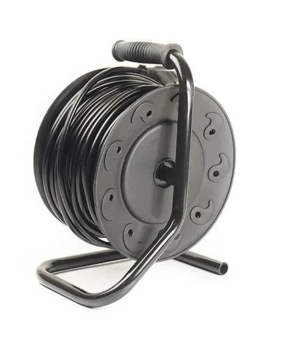 Подовжувач мережевий на котушці PowerPlant, 4 розетки, 30 м, Black (PPRA10M300S4) - зображення 3