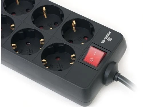 Фільтр мережевий REAL-EL RS-8 Protect, 8 розеток, 1.8 м, Black (EL122300021) - Фото 3 Фільтр мережевий REAL-EL RS-8 Protect, 8 розеток, 1.8 м, Black (EL122300021) - зображення 3