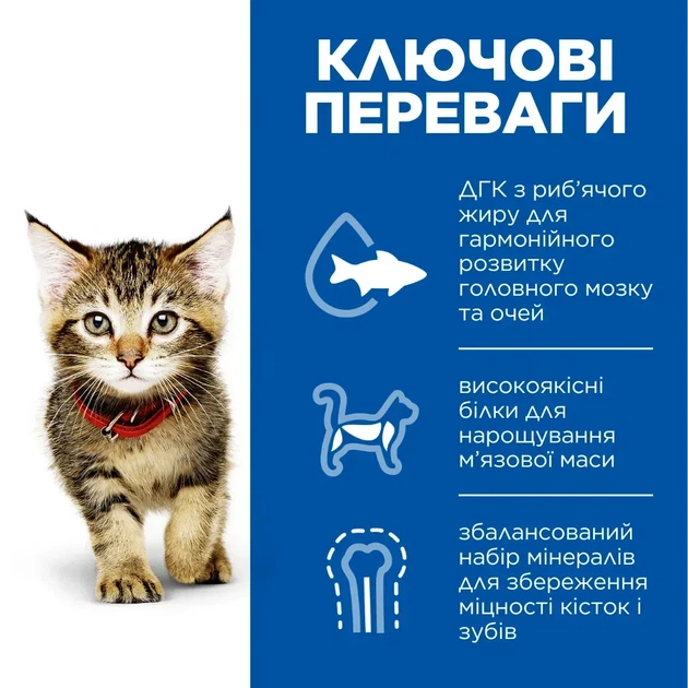 Hill's SCIENCE PLAN Kitten Сухой корм для котят и кошек в период беременности и лактации, с курицей, 3 кг - Фото 2 Hill's SCIENCE PLAN Kitten Сухой корм для котят и кошек в период беременности и лактации, с курицей, 3 кг - изображение 2
