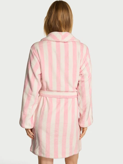 Плюшевый халат Stripe Victoria's Secret M/L Розовая полоска (27161697) - изображение 2