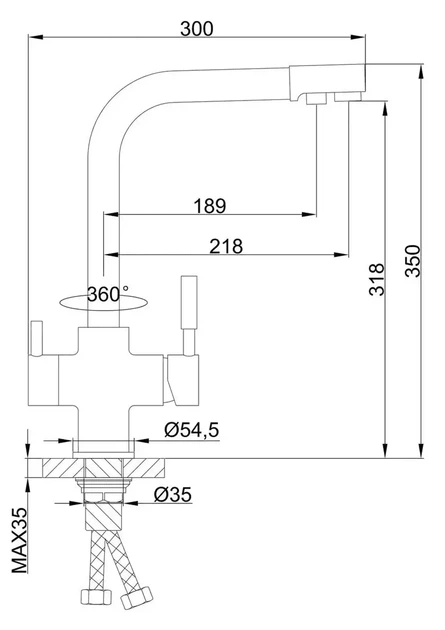 Смеситель для кухни FRAP F4352-8 - изображение 2