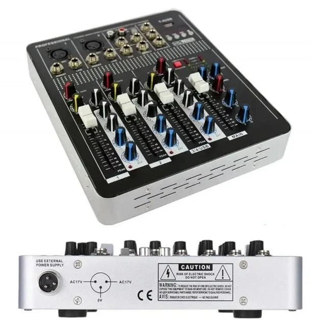 Активный 4-канальный аудиомикшер UKC Mixer BT 4000 с Bluetooth 2380 - Фото 5 Активный 4-канальный аудиомикшер UKC Mixer BT 4000 с Bluetooth 2380 - изображение 5