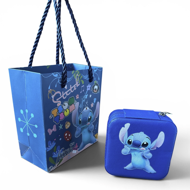 Набор детских украшений Stitch Disney с шармами и браслетами в шкатулке 36 элементов - изображение 2