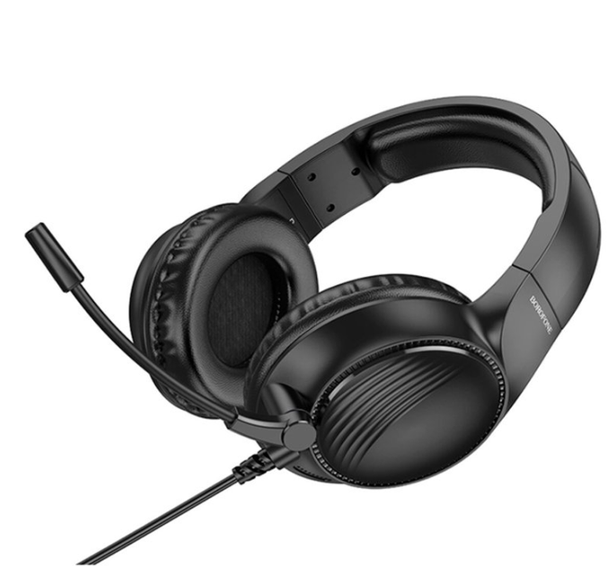 Наушники игровые с микрофоном Borofone BO109 Bountiful (2 x 3,5 мм джек) Black - Фото 6 Наушники игровые с микрофоном Borofone BO109 Bountiful (2 x 3,5 мм джек) Black - изображение 6
