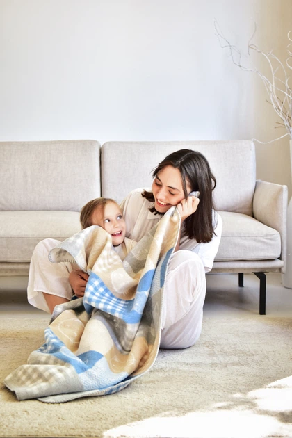 Плед IDEIA "BABY PAPAELLA" 90х120 см дитячий бавовна, Киця блакитна 000036127 - изображение 7