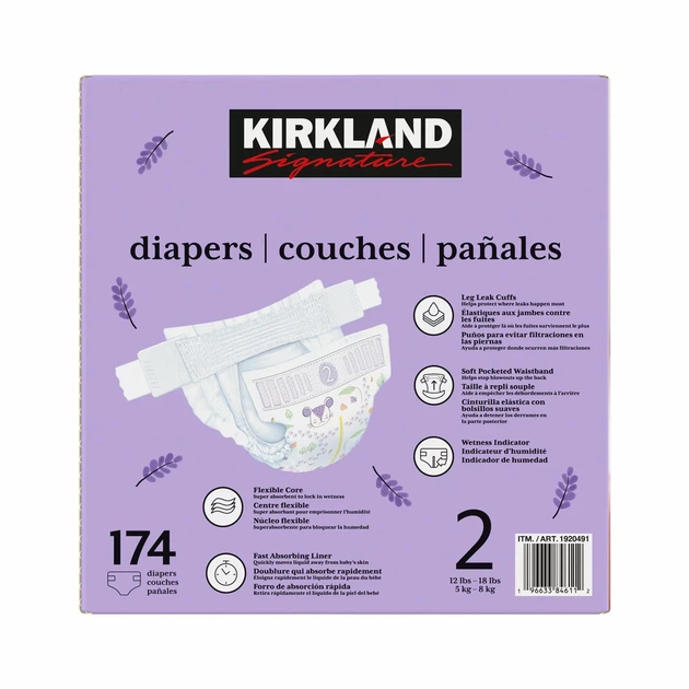 Підгузки Kirkland - 2розмір (174шт) - зображення 2