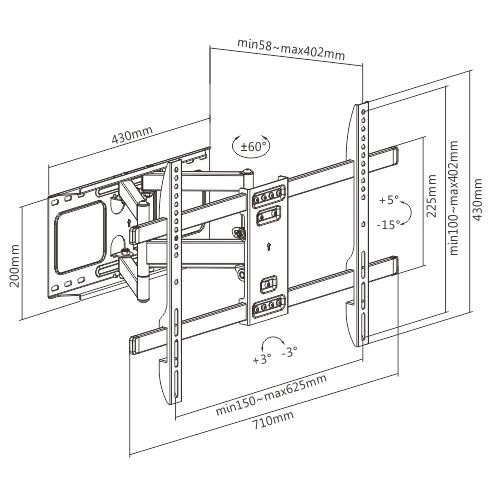 Настенный кронштейн Gembird WM-80ST-02 - Фото 3 Настенный кронштейн Gembird WM-80ST-02 - изображение 3