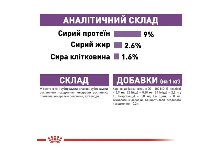 Влажный корм Royal Canin Sterilised wet in jelly для взрослых стерилизованных/кастрированных кошек, 85 г - изображение 4