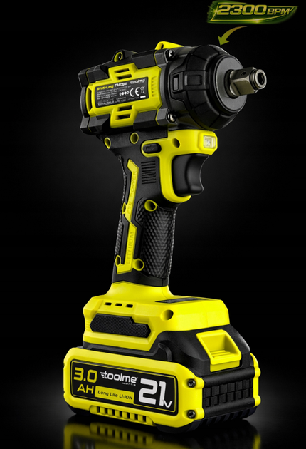 Гайковерт аккумуляторный ударный 650Нм Toolme - Фото 3 Гайковерт аккумуляторный ударный 650Нм Toolme - зображення 3