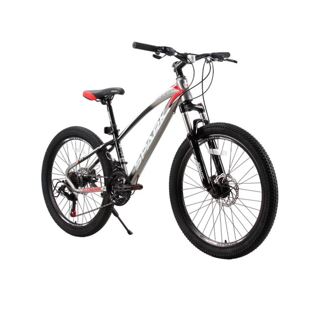 Велосипед SPARK SHARP JR. (колеса - 24", сталева рама - 12") Сірий із чорним - Фото 1 Велосипед SPARK SHARP JR. (колеса - 24", сталева рама - 12") Сірий із чорним - зображення 1