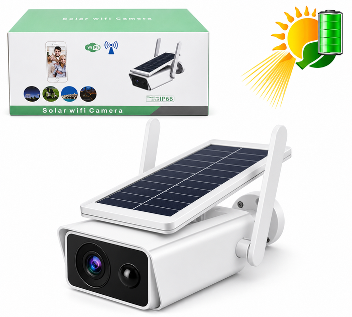 Вулична автономна IP Wifi камера відеонагляду iCsee, 5MP із вбудованою сонячною панеллю - зображення 4