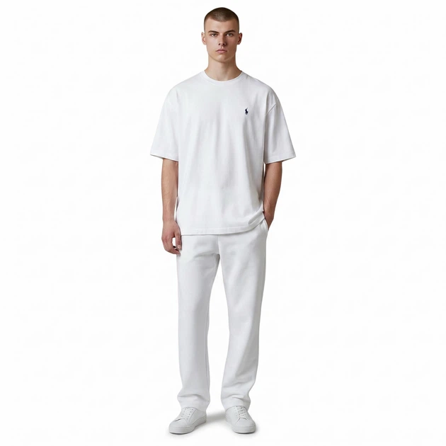 Мужская футболка Ralph Lauren Essential Cotton Jersey T-Shirt белая, размер M (RL13003.3M) - Фото 3 Мужская футболка Ralph Lauren Essential Cotton Jersey T-Shirt белая, размер M (RL13003.3M) - изображение 3