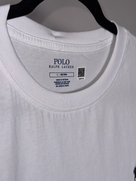 Мужская футболка Ralph Lauren Essential Cotton Jersey T-Shirt белая, размер M (RL13003.3M) - Фото 4 Мужская футболка Ralph Lauren Essential Cotton Jersey T-Shirt белая, размер M (RL13003.3M) - изображение 4