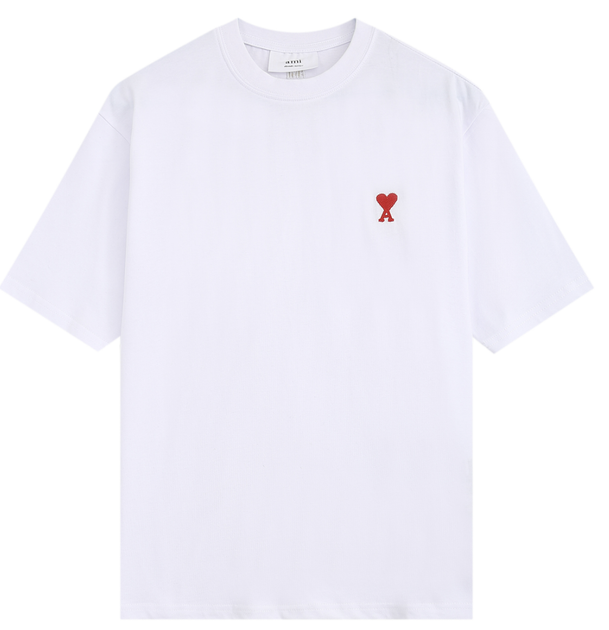 Мужская футболка AMI Paris Ami De Coeur Classic Fit T-Shirt белая, размер M (AP12001.7M) - изображение 8