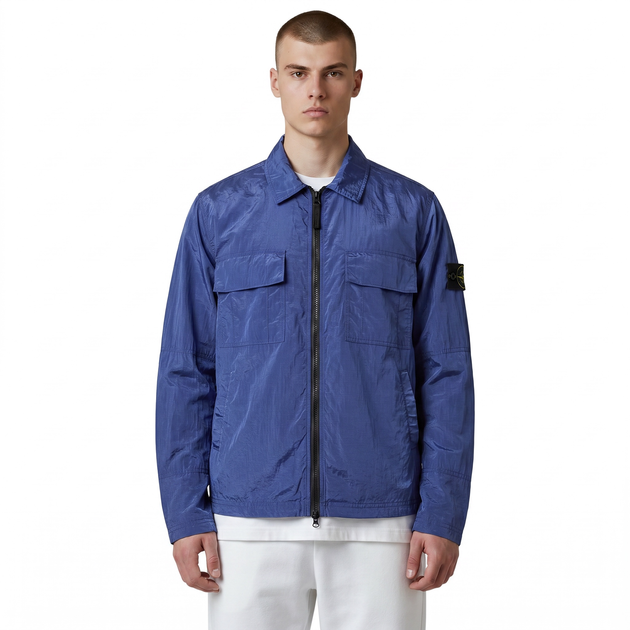 Чоловіча сорочка в стилі Stone Island Ripstop Jacket синя розмір XL (SI11006.6XL) - зображення 3